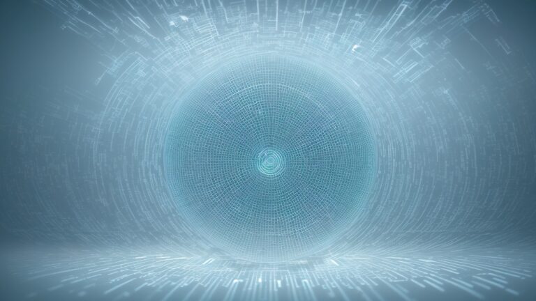 A futuristic digital interface depicting the concept of voice cloning technology and its applications in AI development.