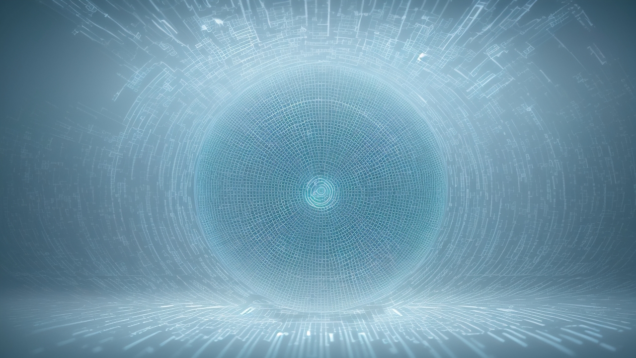 A futuristic digital interface depicting the concept of voice cloning technology and its applications in AI development.