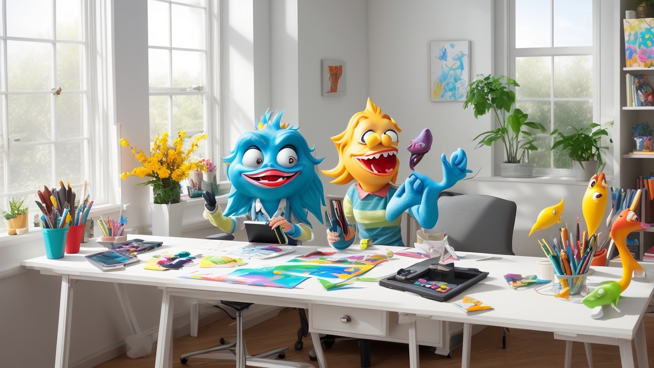 Colorful illustration of a big lip cartoon character with exaggerated features, wearing a cap and smiling playfully.