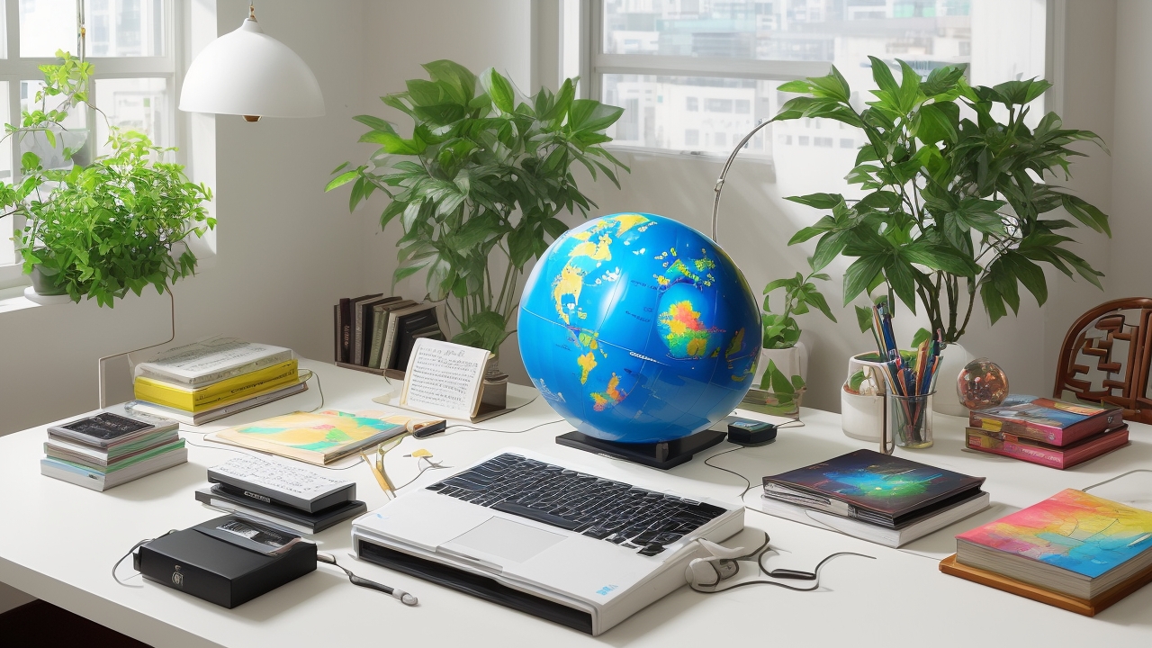 Cantonese translator working on a laptop, translating text documents accurately and efficiently for global communication.